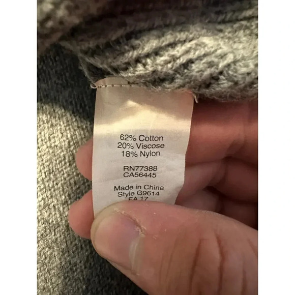 Madewell Cotton Blend Crewneck Sweater Size Large Gray Tie Sleeves Bow Pullover - Picture 4 of 6